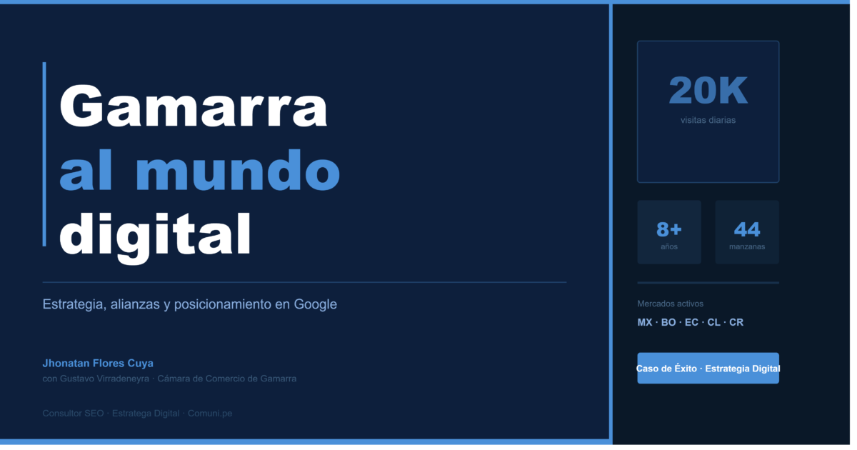 Jhonatan Flores Cuya estratega digital digitalización Gamarra Gustavo Virradeneyra