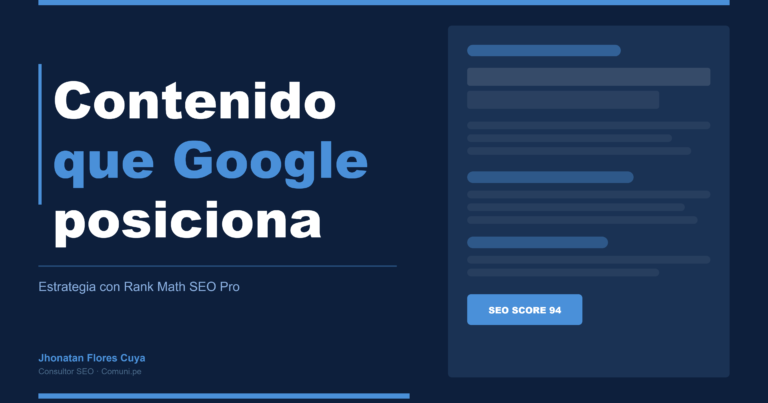 Contenido que Google posiciona