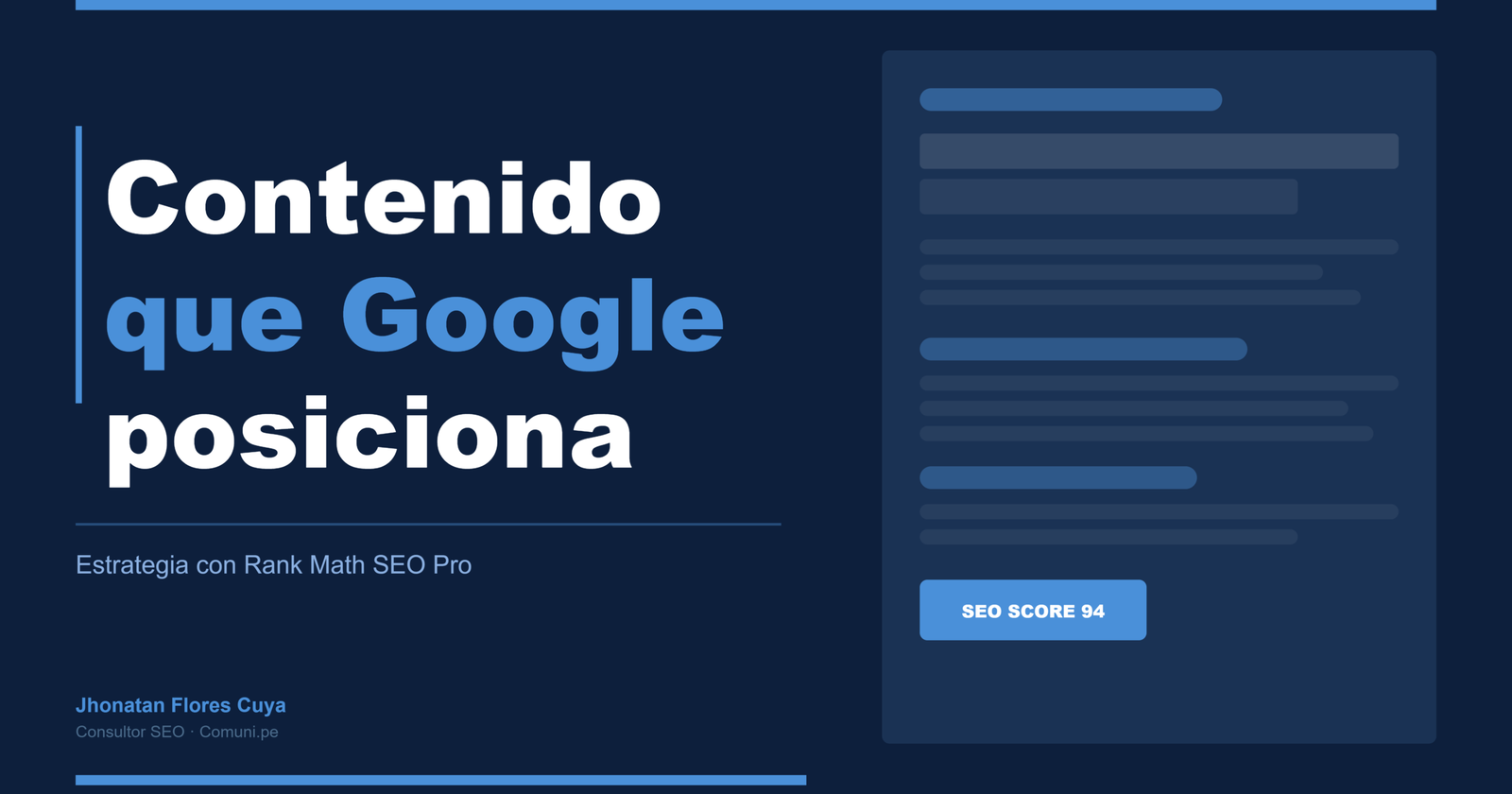 Contenido que Google posiciona